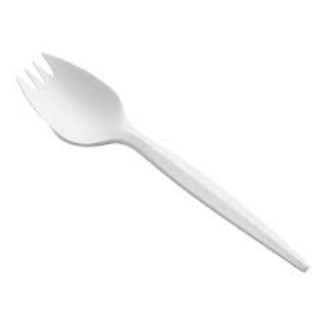 XPRO PLASTIC SPORKS WHITE 25S